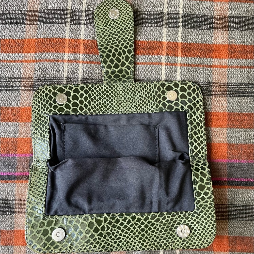 Leather Snakeskin Clutch Purse - Picture 6 of 6